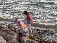 Canandaigua Lake with Julia Welbourne Kids Hazel (older), Lily(Younger)